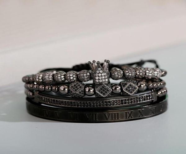 luxury classic black beads king crown men bracelets bangles fashion stainless steel bracelet cz ball homme beaded strands6255726
luxury classic black beads king crown men bracelets bangles fashion stainless steel bracelet cz ball homme beaded strands6255726