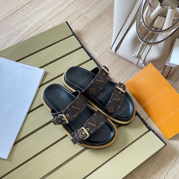designer bom dia slippers sliding sandals summer flat shoes leather flat shoes women's beach fashion sliding 2 straps with adjustable g, Black
designer bom dia slippers sliding sandals summer flat shoes leather flat shoes women's beach fashion sliding 2 straps with adjustable g, Black