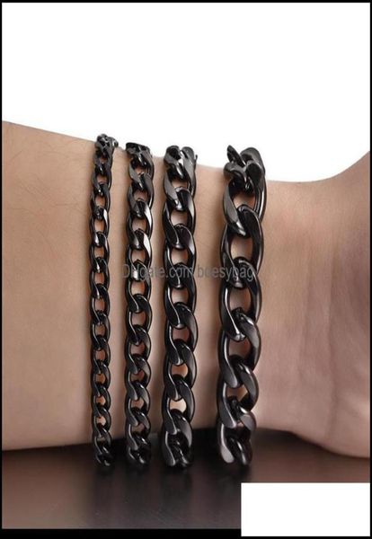 other bracelets jewelry black titanium steel bracelet chain for men women fashion classic solid cuban link chains bangle ch3892530, Golden;silver
other bracelets jewelry black titanium steel bracelet chain for men women fashion classic solid cuban link chains bangle ch3892530, Golden;silver