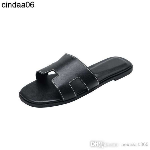 designer womens leather slippers classic famous sandals summer simple slides flat bottom shoes, Black
designer womens leather slippers classic famous sandals summer simple slides flat bottom shoes, Black