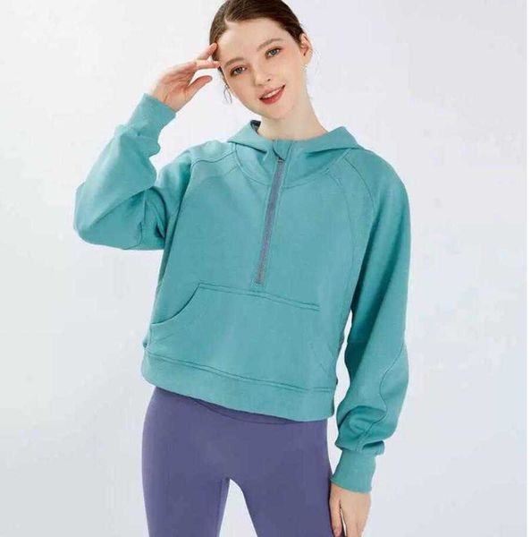 lu-64 semi zipper sweater womens scuba hoodie loose fashion leisure coat running fitness yoga casual thickened gym clothes new high end 85es, Black
lu-64 semi zipper sweater womens scuba hoodie loose fashion leisure coat running fitness yoga casual thickened gym clothes new high end 85es, Black