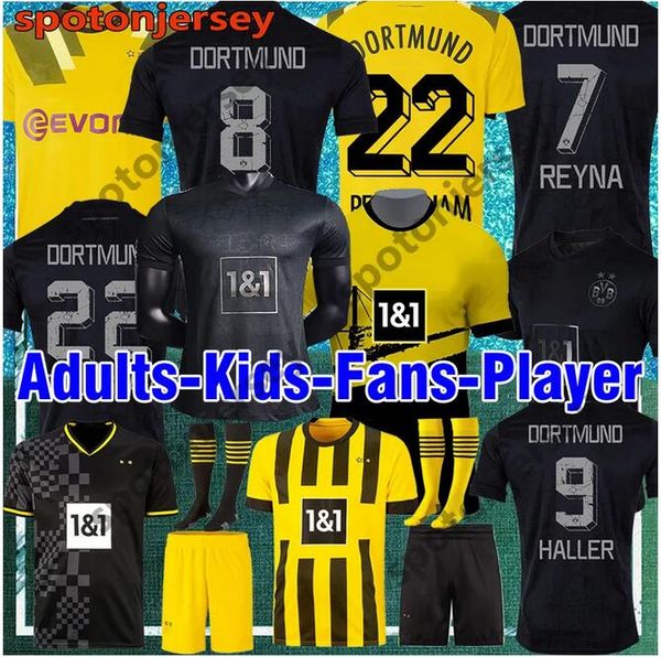 23 24 110th soccer jerseys borussia haaland kamara 2023 2024 black football shirt reus bellingham hummels reyna brandt dortmuns men kids kit, Black;yellow
23 24 110th soccer jerseys borussia haaland kamara 2023 2024 black football shirt reus bellingham hummels reyna brandt dortmuns men kids kit, Black;yellow
