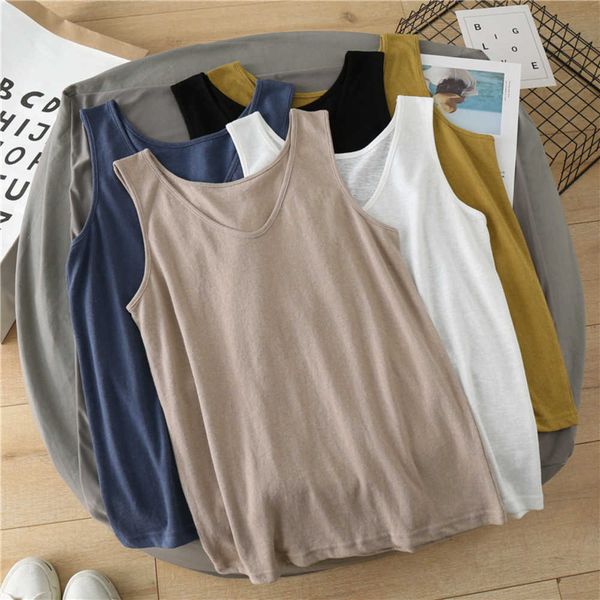 cotton linen suspender tank for women's summer korean version with bottom underneath wearing v-neck loose and slim solid sleeveless t-s, White
cotton linen suspender tank for women's summer korean version with bottom underneath wearing v-neck loose and slim solid sleeveless t-s, White