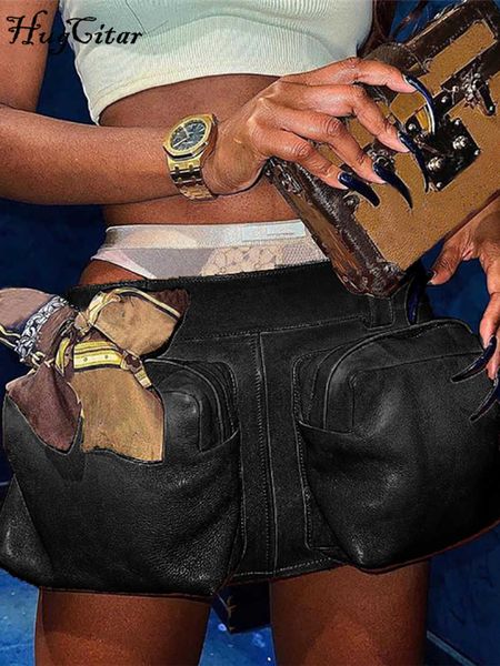 rukas faux leather high waist solid pockets zippers cargo skirts summer women fashion y2k streetwear goth clothes biker, Black
rukas faux leather high waist solid pockets zippers cargo skirts summer women fashion y2k streetwear goth clothes biker, Black