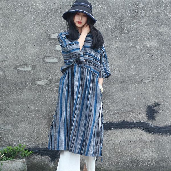 dresses johnature 2023 spring and summer new cotton linen women dress loose comfortable irregular stripe batwing sleeve midcalf dresses, Black;gray
dresses johnature 2023 spring and summer new cotton linen women dress loose comfortable irregular stripe batwing sleeve midcalf dresses, Black;gray