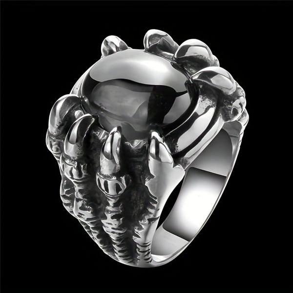 ring men domineering retro inlaid with open ring index finger claw ruby bead large heavy black crystal, Silver
ring men domineering retro inlaid with open ring index finger claw ruby bead large heavy black crystal, Silver