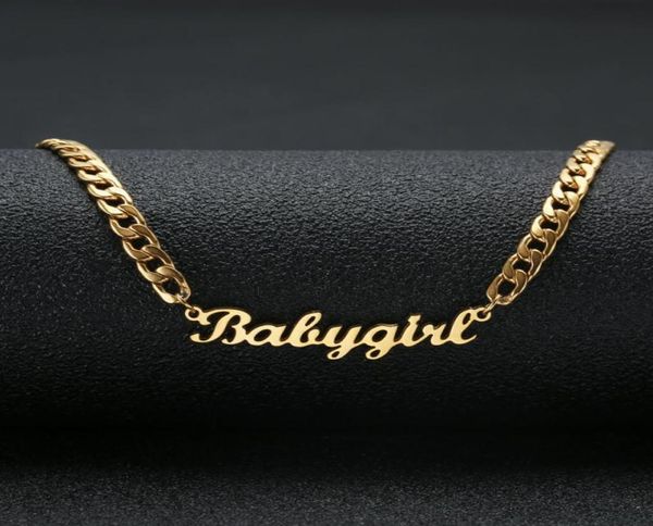 lovely gift gold color babygir name necklace stainless steel nameplate choker handwriting signature necklace for girls6006842, Silver
lovely gift gold color babygir name necklace stainless steel nameplate choker handwriting signature necklace for girls6006842, Silver
