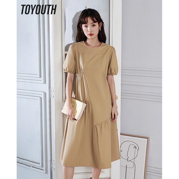 dresses toyouth women dress 2023 summer puff sleeves o neck ashape pleated stitching khaki casual chic designer midlength skirt, Black;gray
dresses toyouth women dress 2023 summer puff sleeves o neck ashape pleated stitching khaki casual chic designer midlength skirt, Black;gray