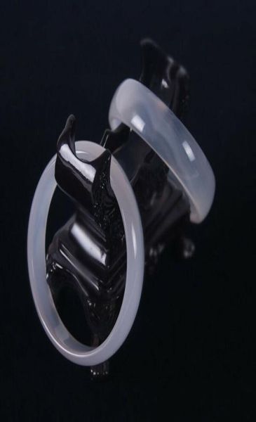 a pair natural beautiful white agate jade bangle bracelet handcarved sz 68mm4252205, Black
a pair natural beautiful white agate jade bangle bracelet handcarved sz 68mm4252205, Black