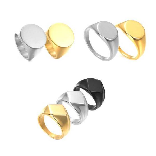 personalized and minimalist style round quadrilateral letterable ring men's women's design stainless steel jewelry, Silver
personalized and minimalist style round quadrilateral letterable ring men's women's design stainless steel jewelry, Silver