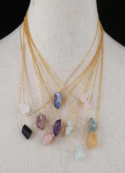 18k gold link natural stone irregular druzy pendant necklace pink crystal amthyst healing crystal chakra charms pendulum necklaces4057545, Silver
18k gold link natural stone irregular druzy pendant necklace pink crystal amthyst healing crystal chakra charms pendulum necklaces4057545, Silver
