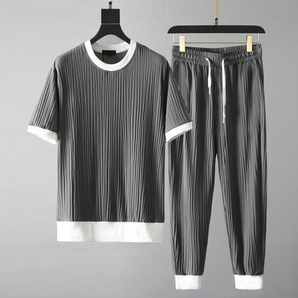 men's tracksuits mens fashion classic outfit summer pants solid color pocket stretchy breathable o neck pleats shirttrousers for office, Gray
men's tracksuits mens fashion classic outfit summer pants solid color pocket stretchy breathable o neck pleats shirttrousers for office, Gray
