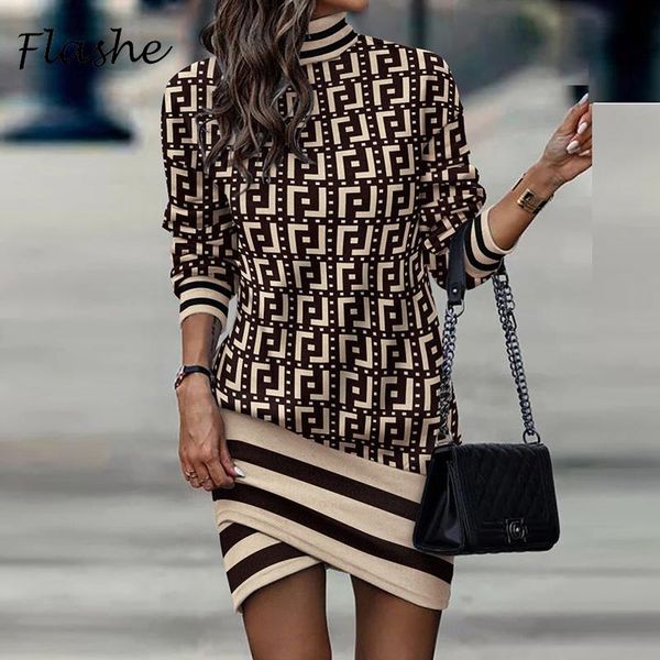 dresses autumn dress women turtleneck long sleeve vintage print mini dresses for women fashion party dress office vestidos 2022, Black;gray
dresses autumn dress women turtleneck long sleeve vintage print mini dresses for women fashion party dress office vestidos 2022, Black;gray