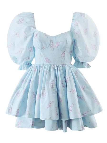 dresses yenkye 2022 fashion women blue flower print ball gown dress vintage puff sleeve big swing female mini robe fairy cake vestido, Black;gray
dresses yenkye 2022 fashion women blue flower print ball gown dress vintage puff sleeve big swing female mini robe fairy cake vestido, Black;gray