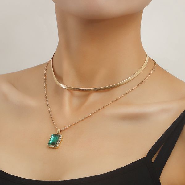 clover necklace snake bone double gem pendant collarbone chain female niche retro design cool style accessories designer jewlery for women v, Silver
clover necklace snake bone double gem pendant collarbone chain female niche retro design cool style accessories designer jewlery for women v, Silver
