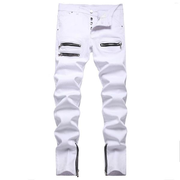 men's jeans mens pants fashion trend streetwear casual style male white slim pencil 2023 brand zippers cargo men trousers, Blue
men's jeans mens pants fashion trend streetwear casual style male white slim pencil 2023 brand zippers cargo men trousers, Blue