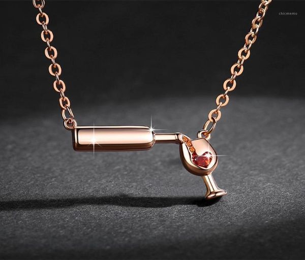 rose gold color creative wine glass pendant necklace for women zircon red heart wine cup charm necklace choker short17781211, Silver
rose gold color creative wine glass pendant necklace for women zircon red heart wine cup charm necklace choker short17781211, Silver