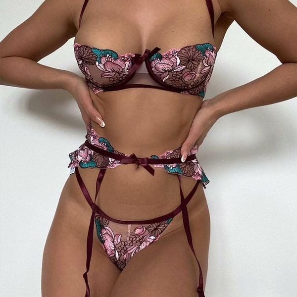 set women embroidery lace underwear seethrough exotic costumes bra bowknot sensual lingerie 3 pieces erotic temptation 230517, Black;white
set women embroidery lace underwear seethrough exotic costumes bra bowknot sensual lingerie 3 pieces erotic temptation 230517, Black;white