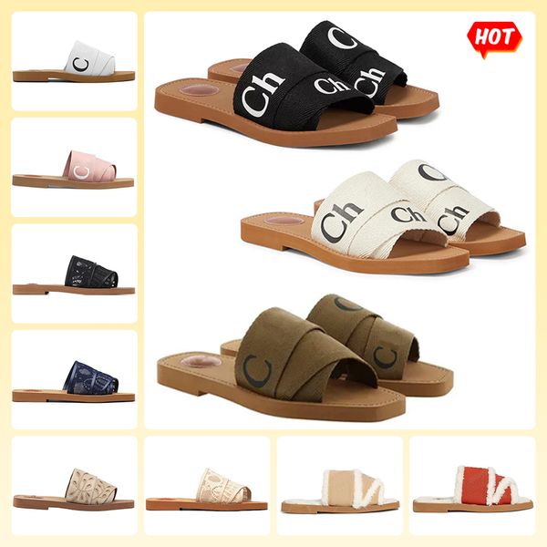 designer woody sandals womens mules flat slides light tan beige white black pink red split brown lace lettering fabric canvas slippers summe
designer woody sandals womens mules flat slides light tan beige white black pink red split brown lace lettering fabric canvas slippers summe