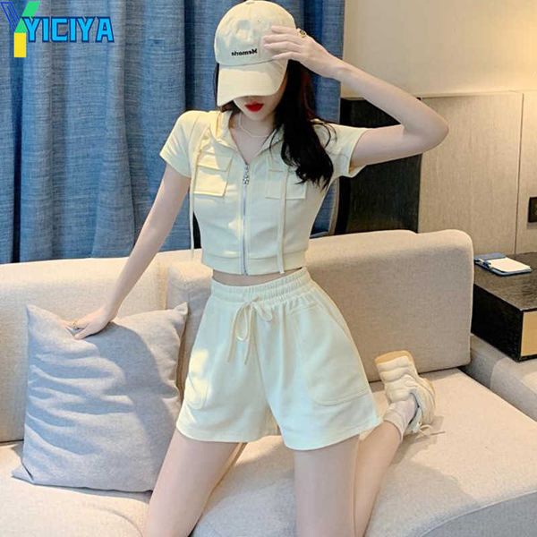 yiciya women's two piece pants summer casual tracksuit womens shorts sets fashion short sleeve zipper hooded sweatshirt wide-leg shorts, White
yiciya women's two piece pants summer casual tracksuit womens shorts sets fashion short sleeve zipper hooded sweatshirt wide-leg shorts, White