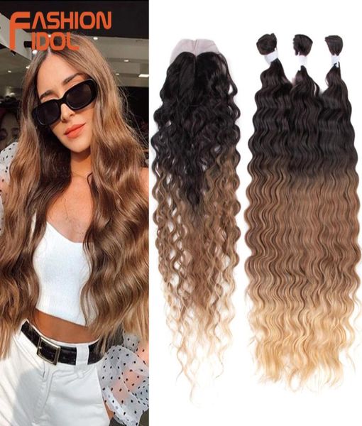 fashion idol synthetic hair extensions body wave hair bundles with closure 26 inch ombre blonde hair weaving bundles for women 2207630875, Black;brown
fashion idol synthetic hair extensions body wave hair bundles with closure 26 inch ombre blonde hair weaving bundles for women 2207630875, Black;brown