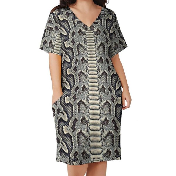 plus size dresses cream and grey snakeskin size snake scales print street wear casual holiday v neck retro birthday gift 230517, Black
plus size dresses cream and grey snakeskin size snake scales print street wear casual holiday v neck retro birthday gift 230517, Black