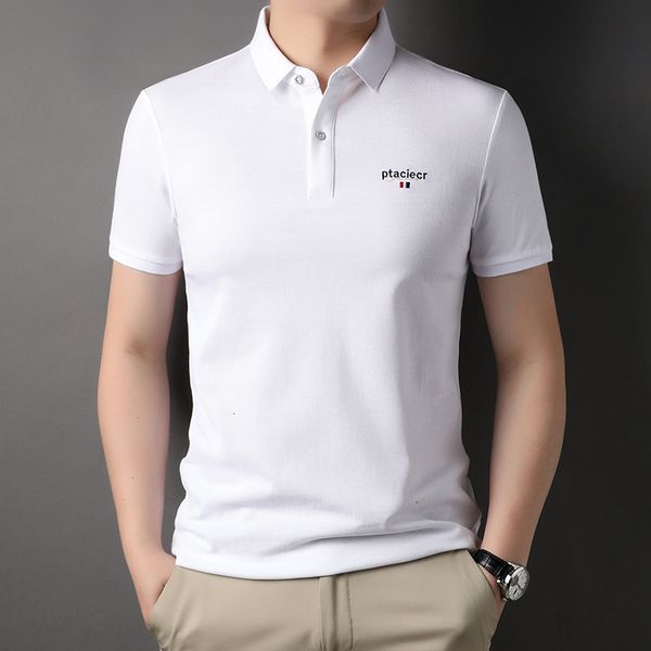 men's polos 100 cotton brand breathable casual short sleeve 2023 summer tshirt fashion solid letter embroidery polo shirt shirt 230517, White;black
men's polos 100 cotton brand breathable casual short sleeve 2023 summer tshirt fashion solid letter embroidery polo shirt shirt 230517, White;black