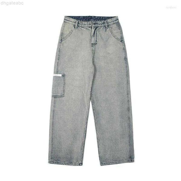men's jeans retro loose wide leg pants tide brand tooling falling feeling straight tube dad washed men, Blue
men's jeans retro loose wide leg pants tide brand tooling falling feeling straight tube dad washed men, Blue