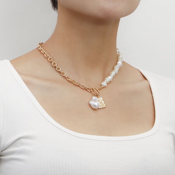 necklace jewelry acrylic shaped pearl stitching thick chain square round card necklace woman designer jewlery fashion trend necklace simple, Silver
necklace jewelry acrylic shaped pearl stitching thick chain square round card necklace woman designer jewlery fashion trend necklace simple, Silver
