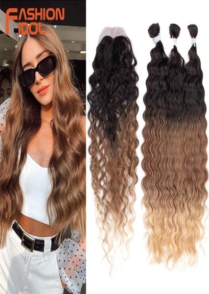 fashion idol synthetic hair extensions body wave hair bundles with closure 26 inch ombre blonde hair weaving bundles for women 2206982823, Black;brown
fashion idol synthetic hair extensions body wave hair bundles with closure 26 inch ombre blonde hair weaving bundles for women 2206982823, Black;brown