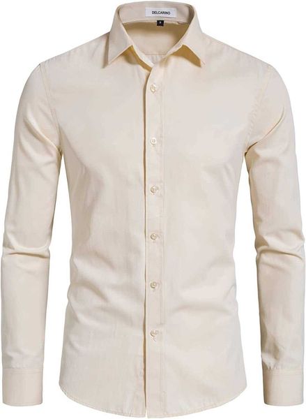 sleeve shirt delcarino button men's long solid fit casual business dress shirt 5cza, White;black
sleeve shirt delcarino button men's long solid fit casual business dress shirt 5cza, White;black