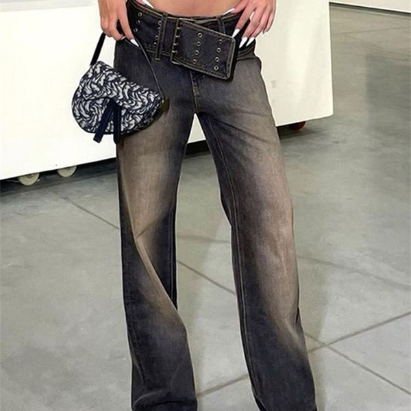 women s jeans weekeep kasual grunge y2k pakaian jalanan sabuk lebar celana kargo denim naik rendah panjang wanita longgar harajuku ibu 23051, Blue
women s jeans weekeep kasual grunge y2k pakaian jalanan sabuk lebar celana kargo denim naik rendah panjang wanita longgar harajuku ibu 23051, Blue