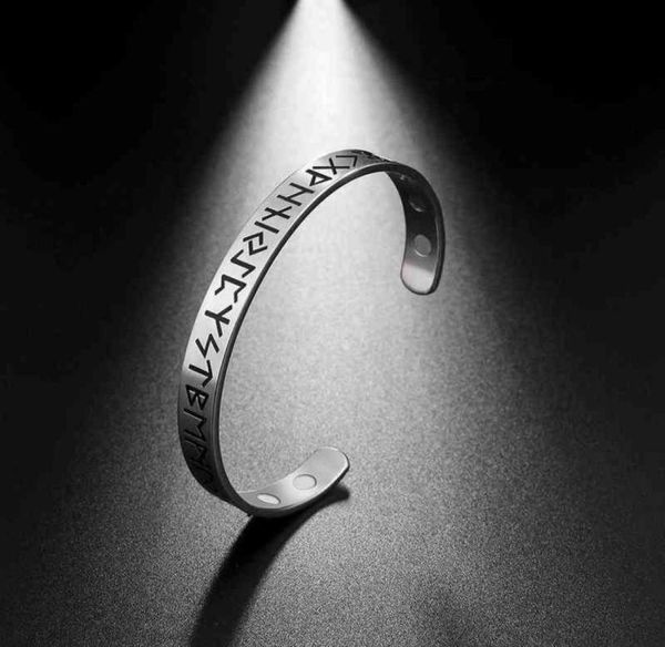 24 runes magnetic health bangles 316l stainless steel adjustable viking amulet vintage cuff bracelets gift for women men l2206228451002, Golden;silver
24 runes magnetic health bangles 316l stainless steel adjustable viking amulet vintage cuff bracelets gift for women men l2206228451002, Golden;silver