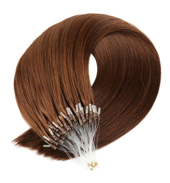4 medium brown straight micro ring bead extensions remy human hair loop link hair extension2226551, Black
4 medium brown straight micro ring bead extensions remy human hair loop link hair extension2226551, Black