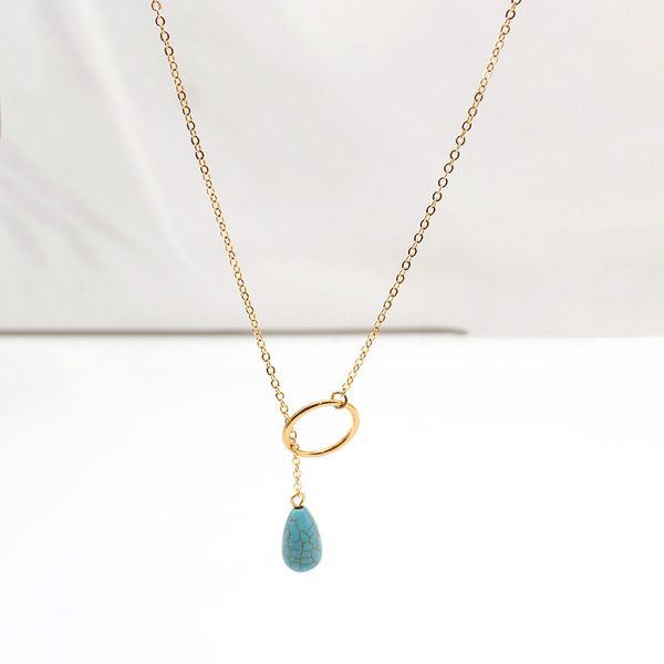 designer necklaces fashion turquoise circle necklace wish simple handmade alloy necklace jewelry creative collarbone chain necklace for girl, Silver
designer necklaces fashion turquoise circle necklace wish simple handmade alloy necklace jewelry creative collarbone chain necklace for girl, Silver