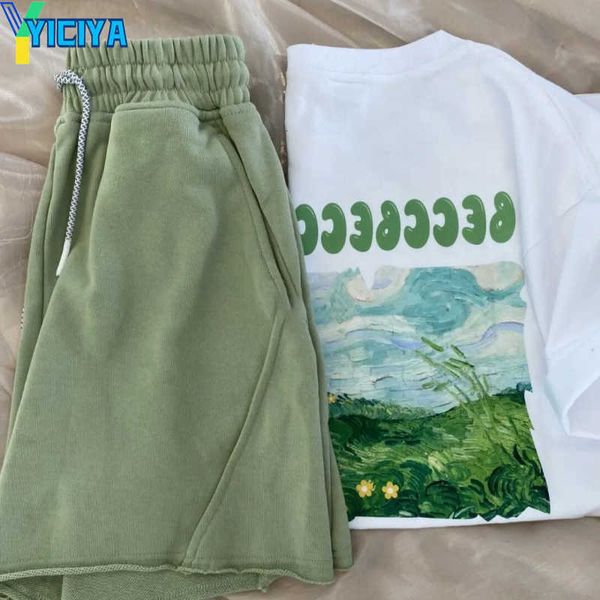 yiciya women's two piece pants girly sweet suit women lovely letter print versatile t-shirt loose street casual shorts suit simple home, White
yiciya women's two piece pants girly sweet suit women lovely letter print versatile t-shirt loose street casual shorts suit simple home, White