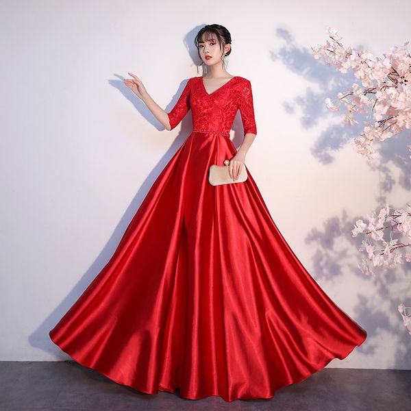 2023 new v-neck slim fit red evening dress large swing long dress medium sleeve dress banquet dress purchase contact us, Black;red
2023 new v-neck slim fit red evening dress large swing long dress medium sleeve dress banquet dress purchase contact us, Black;red
