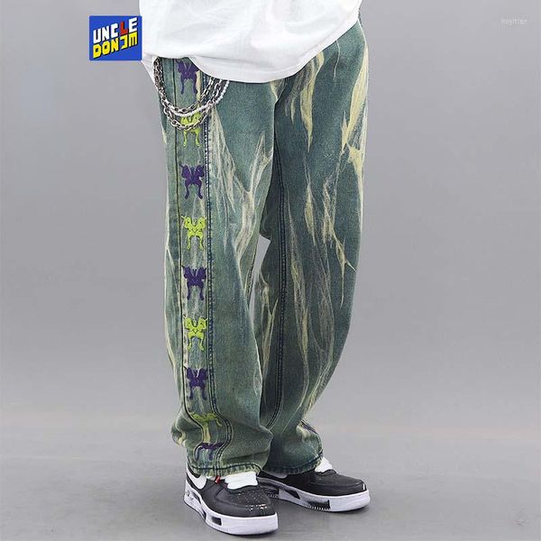 men's jeans uncledonjm streetwear men loose denim pants side embroidery vintage harajuku y2k baggy, Blue
men's jeans uncledonjm streetwear men loose denim pants side embroidery vintage harajuku y2k baggy, Blue