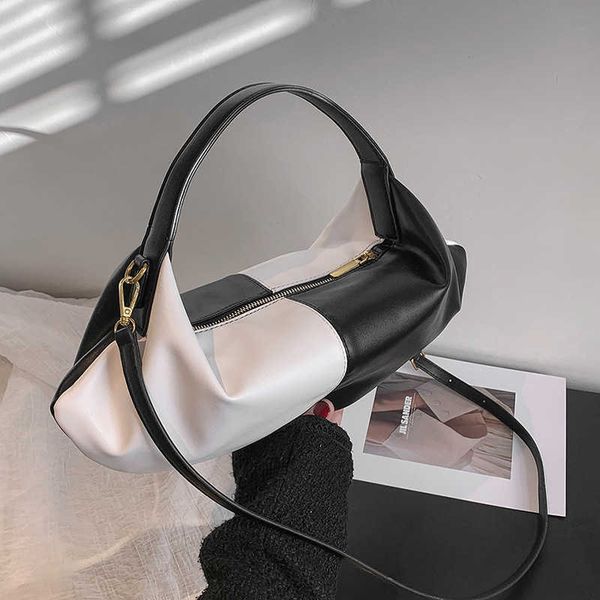 large capacity one shoulder bag for women 2023 new fashion texture contrast color dumpling bag shopping bag tote bag 230420
large capacity one shoulder bag for women 2023 new fashion texture contrast color dumpling bag shopping bag tote bag 230420