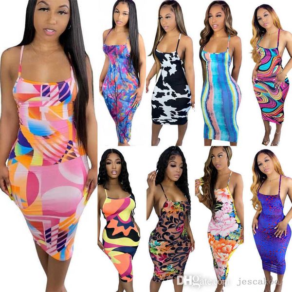 designer clothes womens dresses tie dye printed slim sling backless casual dress summer plus size skirt 17 colours, Black;gray
designer clothes womens dresses tie dye printed slim sling backless casual dress summer plus size skirt 17 colours, Black;gray