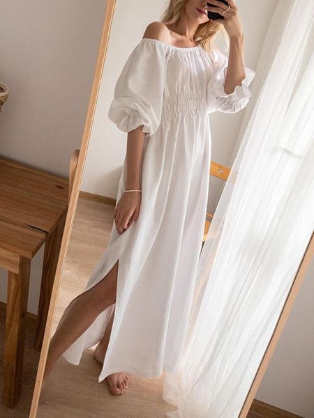dresses casual bohemian solid dress long tunic women clothes 2023 spring/autumn slash neck loose beach wear split maxi dresses a1792, Black;gray
dresses casual bohemian solid dress long tunic women clothes 2023 spring/autumn slash neck loose beach wear split maxi dresses a1792, Black;gray
