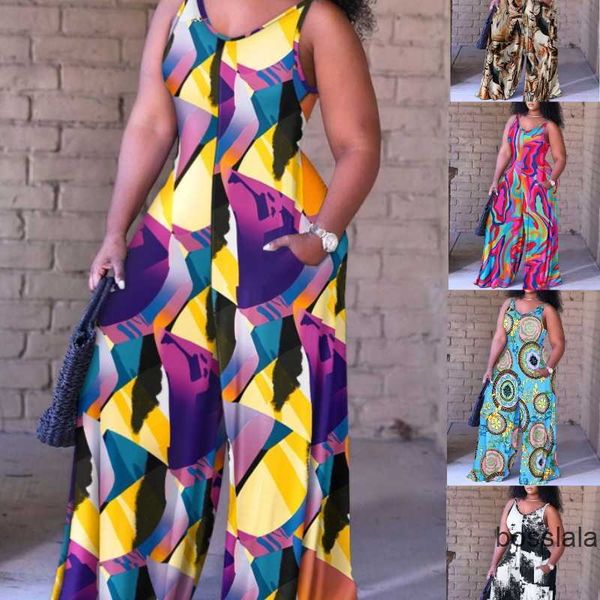 womens clothing plus size designer jumpsuit 2023 summer new fashion printed v-neck sleeveless loose strap bodysuit, Black
womens clothing plus size designer jumpsuit 2023 summer new fashion printed v-neck sleeveless loose strap bodysuit, Black