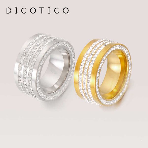 band rings chic 3 layers rhinestone rings for women bague stainless steel shiny anillos mujer heavy wedding party jewelry cessoires gift j23, Silver
band rings chic 3 layers rhinestone rings for women bague stainless steel shiny anillos mujer heavy wedding party jewelry cessoires gift j23, Silver