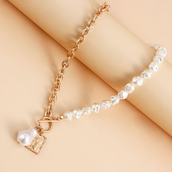 necklace jewelry acrylic shaped pearl stitching thick chain square round card necklace woman designer jewlery fashion trend necklace simple, Silver
necklace jewelry acrylic shaped pearl stitching thick chain square round card necklace woman designer jewlery fashion trend necklace simple, Silver