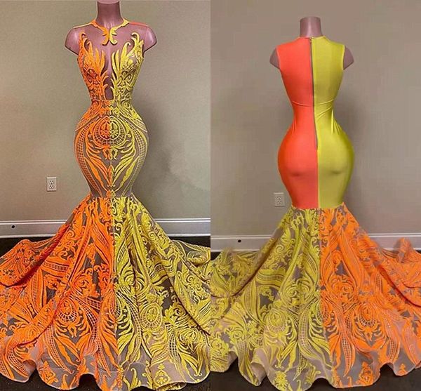 elegant yellow orange mermaid evening dresses for women lace applique see through jewel neck sweep train formal birthday celebrity pageant p, Black;red
elegant yellow orange mermaid evening dresses for women lace applique see through jewel neck sweep train formal birthday celebrity pageant p, Black;red