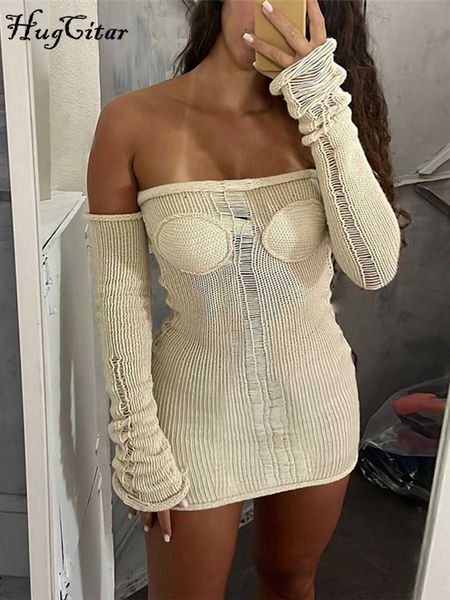 rukas knitted strapless long flare sleeve solid cut out slim mini dress 2023 spring women fashion clothes birthday party, White;black
rukas knitted strapless long flare sleeve solid cut out slim mini dress 2023 spring women fashion clothes birthday party, White;black