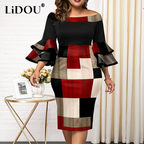 plus size dresses autumn winter fashion casual simple design hip package dres flying sleeves plaid print size elegant bodycon dress 230517, Black
plus size dresses autumn winter fashion casual simple design hip package dres flying sleeves plaid print size elegant bodycon dress 230517, Black