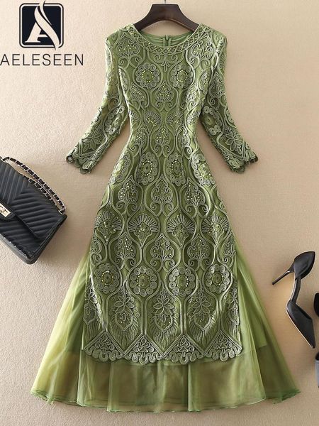 dresses aeleseen fashion designer 2023 spring summer half sleeve green flower embroidery mesh sequined elegant long party vacation, Black;gray
dresses aeleseen fashion designer 2023 spring summer half sleeve green flower embroidery mesh sequined elegant long party vacation, Black;gray