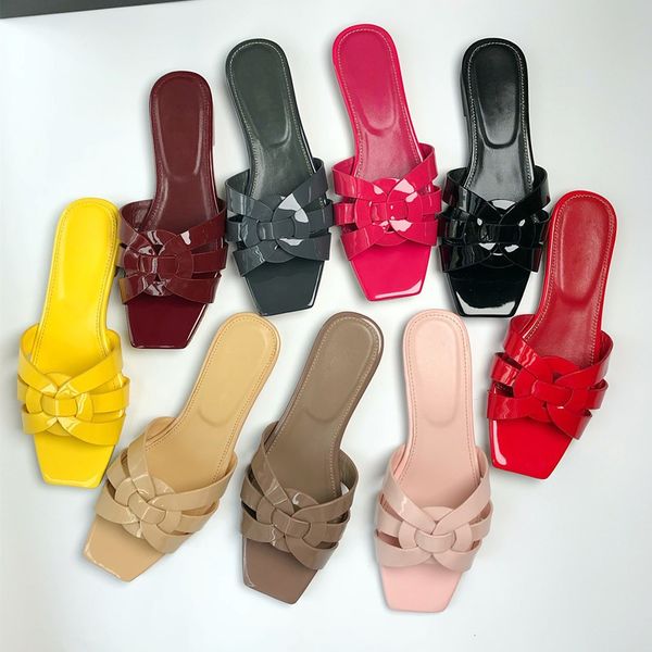 yl slippers tribute flat mules sl patent leather interwining straps slides logo sandals designer shoes black white red tan nude women interw
yl slippers tribute flat mules sl patent leather interwining straps slides logo sandals designer shoes black white red tan nude women interw