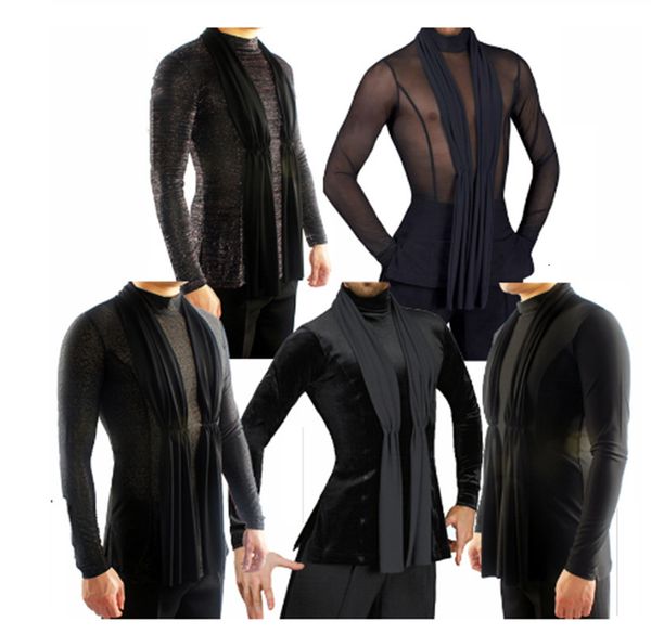 men's casual shirts customized fantasia latin dance black long sleeve stretch shirt men ballroom competitive shirts 230517, White;black
men's casual shirts customized fantasia latin dance black long sleeve stretch shirt men ballroom competitive shirts 230517, White;black